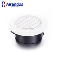 NOUVEAU Grille d'admission d'air ronde et diffuseur d'air directionnel en PVC blanc moderne HVACR VPL avec installation facile