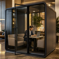 Cabine Acoustique Insonorisée Multi-Tailles pour Réunions, Studio, Bureau Portable Silencieux pour Écoles, Entreprises et Bureaux