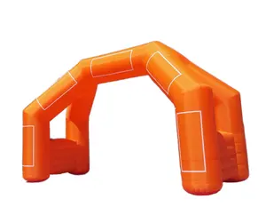 Free Standing Inflatable Start and Finish Line Arch LED Lamp Decorative Entrance Archway Gate for Parties and Events