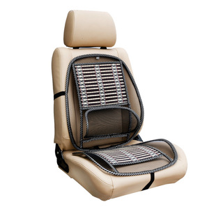 Coussin de soutien lombaire pour voiture, en tissu mesh, été, universel, avec armature en fil d'acier et fibre de bambou - Product Image 2
