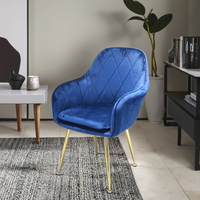 Fauteuil de salle à manger moderne de luxe en velours, ambiance romantique, siège moelleux, chaise de loisirs pour salle à manger