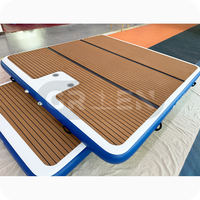 Dock flottant gonflable de point de chute de haute qualité pour jeu d'eau flottant gonflable de piscine/lac/océan avec dock avec logo
