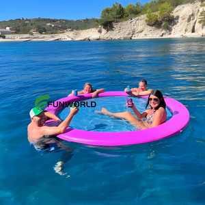 Nouveau matelas gonflable rond pour le soleil, hamac flottant pour la mer, le lac, la piscine <span class=keywords><strong>Intex</strong></span>, flotteur solaire gonflable - Product Image 5