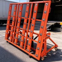 Schwerlast-Glasplattentransportwagen Mobiles Abnehmbares Metall-Lagerregal mit Rollen für Marmor- und Granitplatten-Handhabung