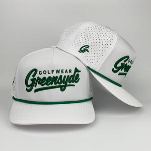 वाटरप्रूफ 5 पैनल कैप कस्टम उच्च गुणवत्ता वाले pvc पैच रस्सी बेसबॉल कैप सूर्य संरक्षण घुमावदार ब्रिम बैक स्नैपमैन टोपी - Product Image 2