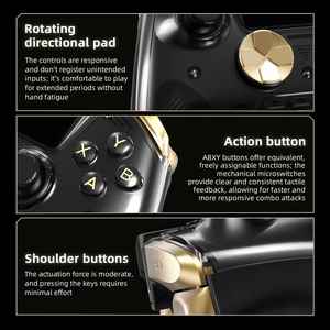 Manette de jeu sans fil QBUY RG G01 avec écran IPS 2.5D, double moteur de vibration, compatible avec téléphone, PC/Linux/Switch/Switch2/Android/iOS - Product Image 3