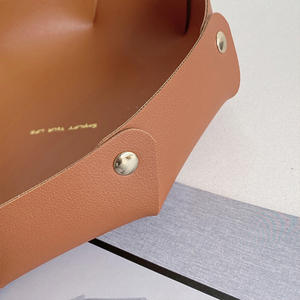 Caja de almacenamiento nórdica de cuero, forma poligonal, color sólido, sin tapa, tipo vertical, para uso en escritorio, sala de estar, entrada - Product Image 4