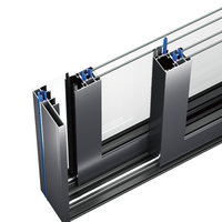 Porte coulissante moderne en aluminium avec double vitrage en verre trempé certifié CE pour les intérieurs d'hôpitaux et l'usage commercial