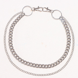 Double Layer Metal Pants <b>Chain</b> Zinc Alloy Hip Hop Style Waist <b>Chain</b> For Jeans Daily Wear - Product Image 3