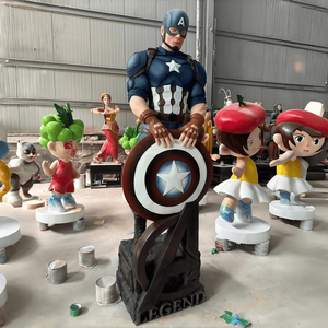 Estatuas de Personajes de Superhéroes Realistas de Fibra de Vidrio, Esculturas de Modelos Personalizados de Tamaño Real para Decoración de Parques Temáticos y Centros Comerciales - Product Image 1