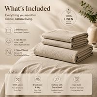 Draps en lin français uni, modernes, taille King, 4 pièces, poche profonde, lavables en machine