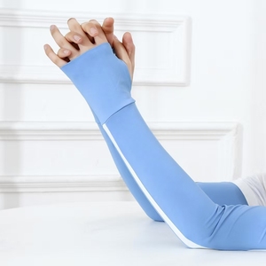 Manchons de protection en soie glacée <span class=keywords><strong>pour</strong></span> femmes, adaptés à la conduite, à l'équitation, aux vélos <span class=keywords><strong>électrique</strong></span>s, aux sports d'été et aux activités de plein air, protection UV, fins - Product Image 6