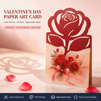 Carte de vœux pop-up personnalisée pour invitation de mariage et célébration avec impression couleur HD, vente en gros, directement de l'usine