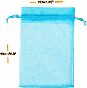 Bolsa de <span class=keywords><strong>Organza</strong></span> Pequeña Personalizada Brillante y Colorida con Cordón para Regalo - Product Image 3