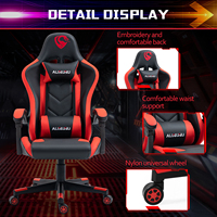 Chaise de jeu en cuir PU OEM ODM pour salle de jeu, chaise ergonomique à dossier haut pour l'e-sport avec repose-pieds