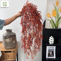 Hochwertige 135CM künstliche Stechpalme Mini Berry Fruit Hanging Stem Long Branch für Hochzeits tisch Weihnachten Neujahr Dekoration