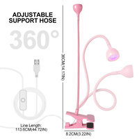 Lampe à Ongles de Table LED UV en Métal pour Vernis Gel, Nail Art et Salons de Beauté avec Clip