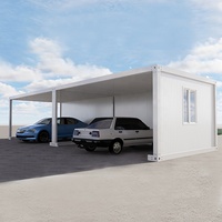 Maison préfabriquée modulaire en acier démontable et portable pour le stockage, les garages, les hôtels, utilisation multifonctionnelle