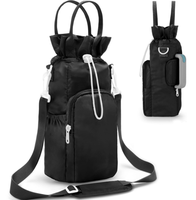 LINGKE pour gobelet de 40 oz, porte-bouteille d'eau, pochette pour gobelet, sac de transport pour bouteille d'eau avec poche pour téléphone, sac de sport