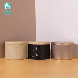 <span class=keywords><strong>Yan</strong></span> Bao Bì 4 Oz 8 Oz Vàng Gỗ Vòng Tinplate Hộp Kim Loại Có Thể Quà Tặng <span class=keywords><strong>Tin</strong></span> Jar Trang Trí Phòng Nến Thơm Với Nắp Bán Buôn - Product Image 5