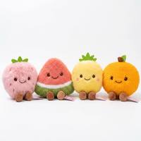 OEM Superzachte Fruit Pluche Pop, Lachende Aardbei Watermeloen Ananas Pluche Speelgoed voor Party Klauwautomaat Prijs
