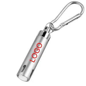 QXMOVING促销钥匙圈迷你手电筒不锈钢发光二极管钥匙扣手电筒灯