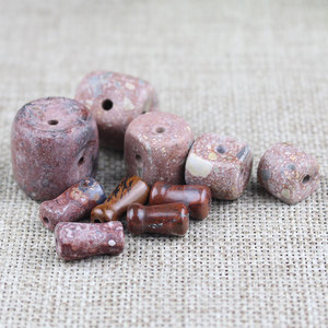 Brown <b>Red</b> Stone Three Way Buddha Head Pagoda For <b>Bracelet</b> Making 11-20mm Irregular Shape Jewelry Findings Components - Product Image 3