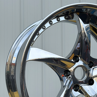 Jantes forgées concaves chromées à profil profond 5x120 5x112 5x114.3, 2 pièces, pour voitures de tourisme et véhicules de luxe, compatibles JDM S14 S15 350Z