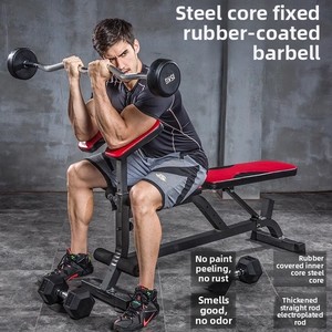Ensemble d'haltères intégrés en gros, équipement de fitness professionnel, <span class=keywords><strong>barre</strong></span> incurvée fixe pour soulevé de terre et squat, qualité export - Product Image 3