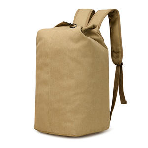 Sac à dos multifonctionnel de grande capacité pour hommes, en toile, pour randonnée, voyage en plein air, sport, sac seau, bagage à main - Product Image 1