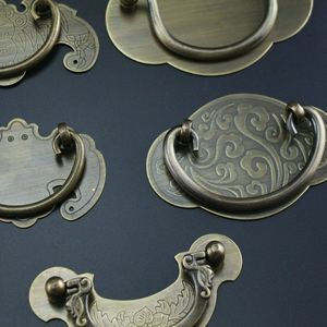 实心黄铜仿古板拉手衣柜门古木箱拉手蝙蝠面板黄铜大拉手 - Product Image 3