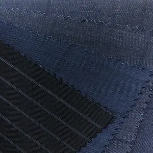 Hàng Sẵn Sàng Fancy Sợi Nhuộm Kiểm Tra <span class=keywords><strong>100</strong></span> LEN KẺ SỌC Twill Vải Cho Quần Áo - Product Image 1