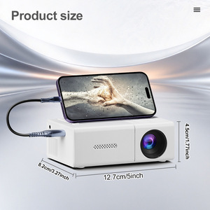 Mini Proyector Portátil YG300 480P HD Inteligente para Casa y Camping, Blanco, 12.7cm x 8.2cm x 4.5cm - Product Image 2