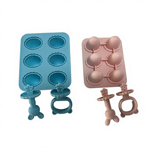 <span class=keywords><strong>Moule</strong></span> à glaçons réutilisable en <span class=keywords><strong>silicone</strong></span> en forme d'ours mignon, pour sucettes glacées, facile à démouler - Product Image 3