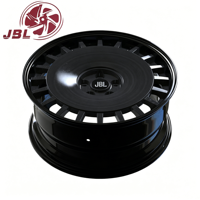 Jantes forgées deux pièces à déport profond 18-26 pouces, disque fermé, noir brossé, rivets, lèvre large, en alliage d'aluminium 20mm/25mm pour voiture de tourisme