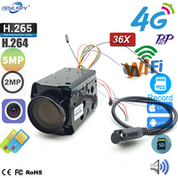 Kamera CCTV kartu SIM 4G, papan modul kamera Mini IPC jaringan 4G, kartu TF Audio fokus otomatis Zoom 36X 4G Wifi 5MP 2MP 4-144mm