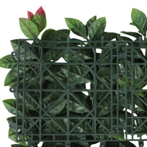 Panel de césped artificial Anti-UV ignífugo ecológico de alta calidad, estera de hojas de <span class=keywords><strong>laurel</strong></span> sintético, valla, pared de cobertura PE - Product Image 5