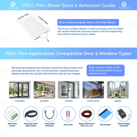 Película de Vidrio Inteligente PDLC Decorativa Autoadhesiva Ecológica de Tamaño Personalizado, con Logotipo y Patrón de Color Personalizados para Uso en Hogar y Oficina
