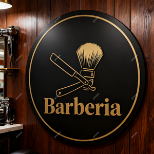 ป้ายอะคริลิคกลมแบบกำหนดเองพร้อมไฟแบ็คไลท์สำหรับธุรกิจ ป้ายโลโก้ติดผนังแบบมีไฟแบ็คไลท์ ป้ายไฟ LED สำหรับร้านเสริมสวย จัดส่งรวดเร็ว - Product Image 5