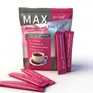 Café en Polvo Max Slim al por Mayor de Fábrica con L-Carnitina, Colágeno y Suplementos Herbales de Frijol Blanco para Apoyar la Quema de Grasa - Product Image 1
