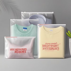 Wholesale Frosted Zipper <strong>Bags</strong> with High-End Tailored Logos <strong>Bulk</strong> Apparel Packaging Needs