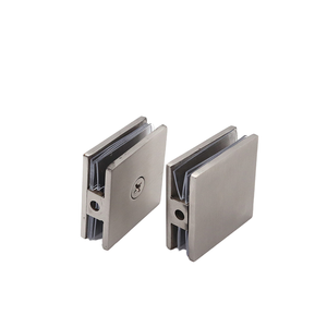 Puerta de Ducha de Vidrio Templado sin Marco con Barandilla de Acero Inoxidable Pulido de 0 Grados y un Solo Puerto Cuadrado SVA-008A en Colores Personalizados - Product Image 1