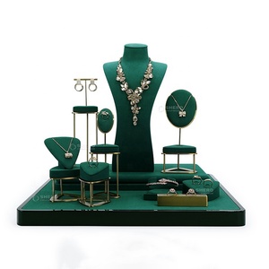 Expositor de Joyería de Lujo Personalizado Shero Factory: Soporte Metálico de Terciopelo para Pendientes, Collares y Colgantes, Set de Accesorios para Exhibición de Joyas - Product Image 1