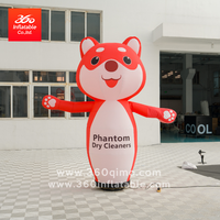 Mascotte gonflable extérieure personnalisée 360° en forme de chat, personnage de dessin animé, Air Dancer pour la publicité événementielle