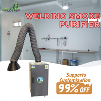 Purificateur de fumée de soudage mobile, extracteur de fumée portable à bras unique, collecteur de poussière industriel avec certification CE ISO