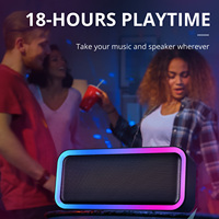Altavoz A8 IPX5 Resistente al Agua, Sonido de 10W, 20H de Reproducción, V5.0, Emparejamiento TWS RGB, Bajos Potentes, para Fiestas al Aire Libre, Batería de Plástico