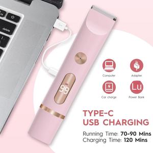 Rasoir électrique pour femmes, tondeuse <span class=keywords><strong>intime</strong></span>, IPX7 étanche, utilisation humide/sèche, visage, aisselles, jambes, lavable (piles incluses, rose) - Product Image 4