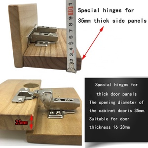 Bisagra especial de 35 mm con panel lateral grueso para puerta de 25 mm de grosor con cierre suave y bisagra de clip para uso en cocinas y escuelas - Product Image 2