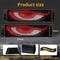 16*64 2 PCS Control Remoto DIY LED Ojos de Diablo Animados por App para Parabrisas de Coche, Luz Indicadora Brillante para Coches y Camiones