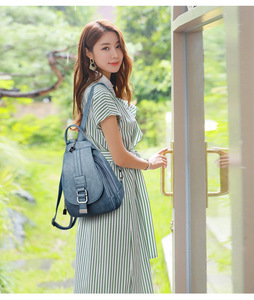 Factory Direct Sales New PU <b>Leather</b> Bag <b>Large</b> Capacity Waterproof Anti Theft <b>Backpack</b> for Women - Product Image 2